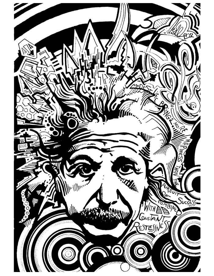 Grajf T-Shirt-Design Einstein