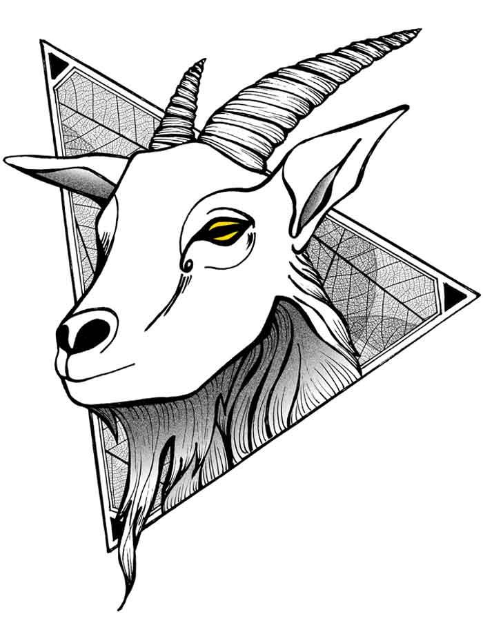 Grajf T-Shirt-Design Goat