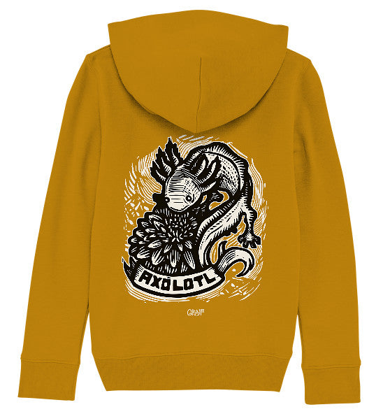 Axolotl // Sudadera con capucha orgánica para niños